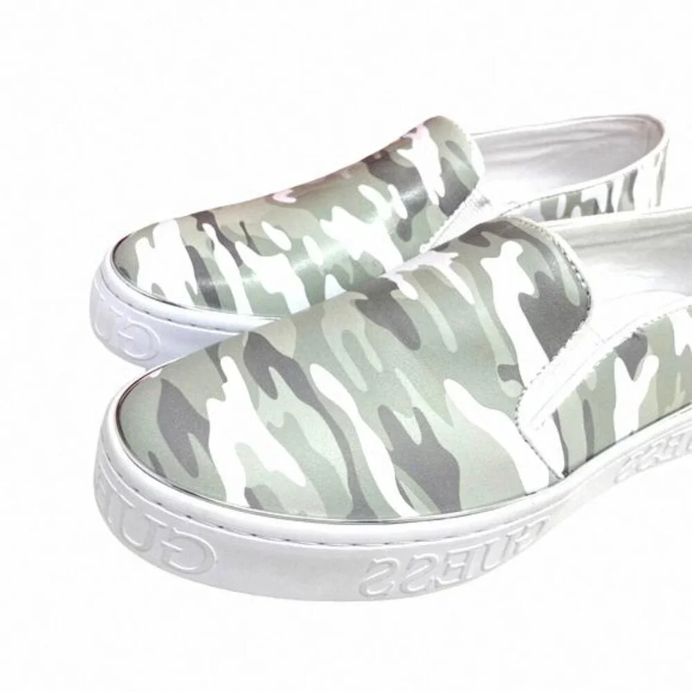 GUESS Gladis Floral Slip On Sneakers Women's GFGLADIS27 Synthetic White Size
